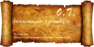 Ostermayer Tihamér névjegykártya
